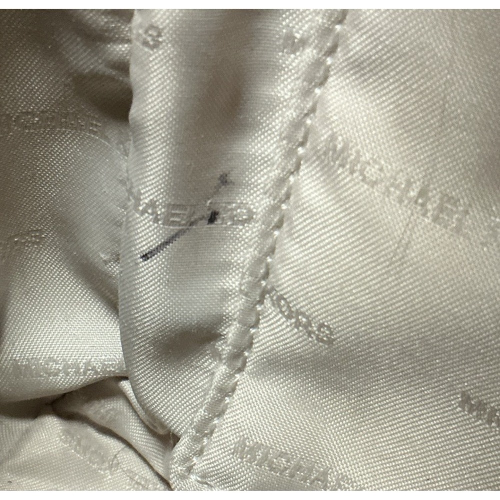 Michael‎ Kors Mercer Medium Satchel Beige Saffiano Leather-Minor Interior Marks - Picture 12 of 13